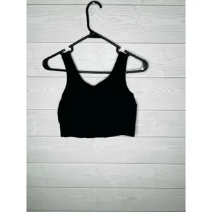 Wild Fable black notched crop top Size Medium thumbnail 2