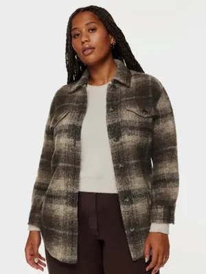 Artizia Wilfred Ganna Plaid Wool Shirt Jacket thumbnail 1
