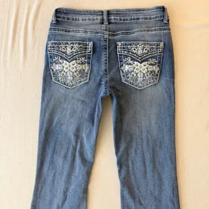 Telepatia Y2K McBling Bootcut Jeans 9/29 Rhinestone Embellished Pockets thumbnail 3