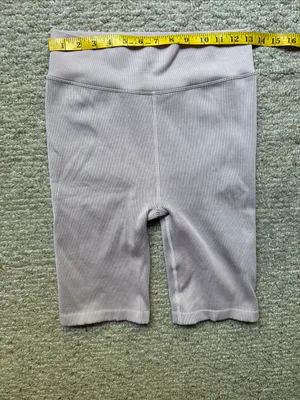 CALVIN KLEIN PERFORMANCE High-Rise Ribbed Bike Shorts - Dusty Pink Size Large thumbnail 15