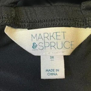 Market & Spruce‎ Women’s Black Alisha Soft Jersey Strappy Long Maxi Dress 2X thumbnail 5