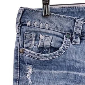 Silver Jeans AIKO Light Wash Distressed Straight Leg Jeans Size 29 thumbnail 3