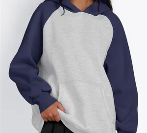 Amazon Two-Tone Navy and Light Gray Raglan Hoodie thumbnail 1