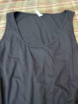 Pinkblush Black Ribbed Sleeveless Mini Dress maternity thumbnail 3