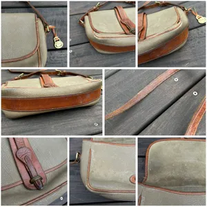 Tan Vintage Pebble Leather Dooney & Bourke Crossbody Purse All Weather Leather thumbnail 11