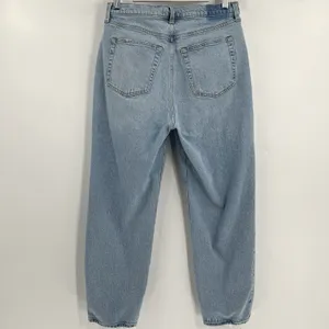 Abercrombie & Fitch Dad High Rise Jeans Size 10S Curve Love‎ Asymmetrical Waist thumbnail 6