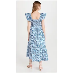 O.P.T. Tuscany‎ Dress Blue and White Floral Size Small thumbnail 2