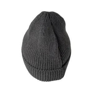 Unisex Knit Cap Beanie‎ Double Layer Winter Hat Gray NEW OS thumbnail 3