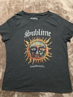 Sublime T-Shirt Women’s Size XL Charcoal Gray Long Beach Graphic Short Sleeve thumbnail 3