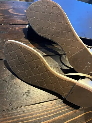 Badgley Mischka Rhinestone & Bead Embellished Sandals – Silver – Size 6 thumbnail 2