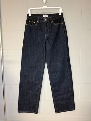Parke 90's Straight Jeans in Dark Wash Women’s Size 28 100% Organic Cotton thumbnail 3