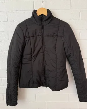 Weekday Black Quilted Short Puffer Jacket thumbnail 1