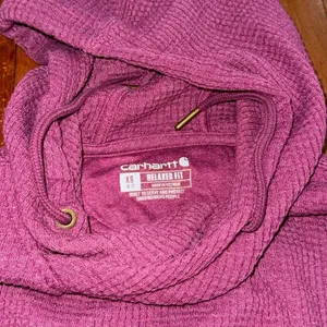 Carhartt Women's Relaxed Fit Heavyweight Long-Sleeve Hooded Thermal Shirt Sz XS thumbnail 3