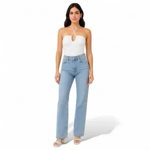 ASTR The Label Shayne Ruched Halter Bodysuit Women M White Keyhole Going Out thumbnail 2
