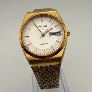 Vintage Advance Quartz Day-Date Men's Wristwatch - 80s/90s Working New Battery thumbnail 3