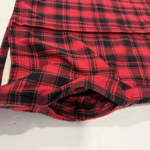 LL Bean Red Buffalo Plaid Fleece Lined‎ Flannel Hooded Shirt Jacket Shacket XS thumbnail 5