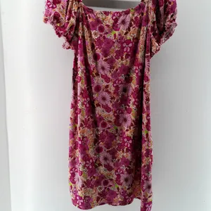 NWT No Comment Plus Womens Pink Purple Floral Stretch On Off Shoulder 3X Dress thumbnail 3