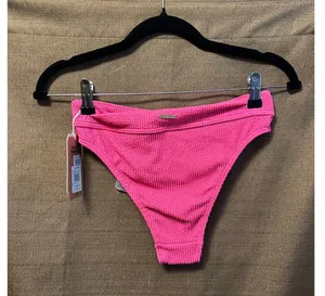 NWT Billabong Summer High Maui Ribbed Swim Bottoms Size Small Pink thumbnail 6