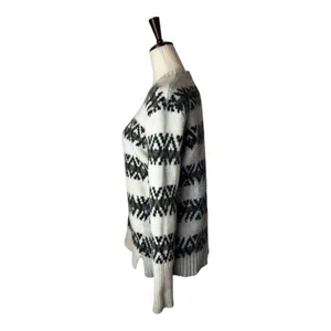 All Saints Catalina Jumper Sweater Women XS Ivory‎ Gray Wool Alpaca Knit Nordic thumbnail 7