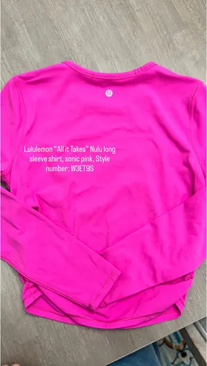Lululemon workout long sleeve shirt  thumbnail 2