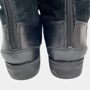 Sam Edelman‎ Black Leather Suede Knee High Boots Size 8M Side Zip thumbnail 4