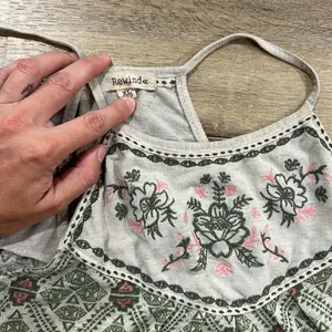 Rewind Boho Green and Red Patterned Halter Top thumbnail 2
