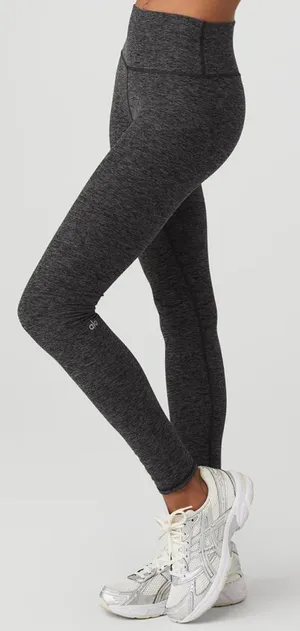 ALO Yoga alosoft 7/8 highlight Charcoal Heather Leggings sz sm thumbnail 1