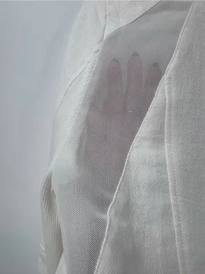 (E)   Blank NYC cream Asymmetrical Zip Moto Jacket thumbnail 9
