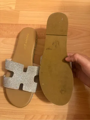 Madden Girl Sparkling Silver Cutout Slide Sandals thumbnail 3