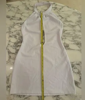 NWOT O’Dolly Dearest Jade White Cutout Halter Mini Dress M Party Club After Prom thumbnail 12