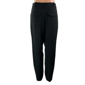 Aritzia Babaton Womens Black High Rise Pleated Straight Trousers Dress Pants 2 thumbnail 3