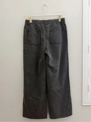 NWT Three Bird Nest Simply You Wide Leg Jeans washed black high-rise Boho Size L thumbnail 8