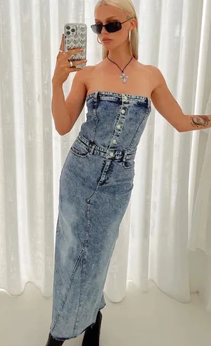 Princess Polly Denim Dress thumbnail 1