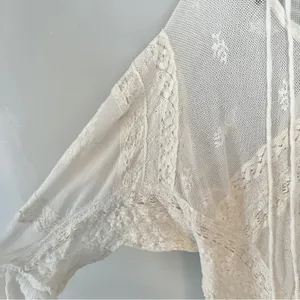 Free People Layered In Lace Swing Dress Tunic Ivory White Small thumbnail 11