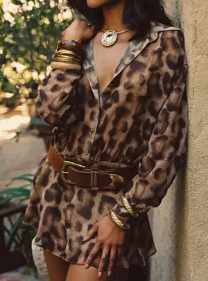 Selling lennox leopard drop waist Size 6 thumbnail 1