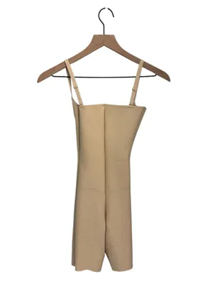 Skims Body CS open bust Mid thigh bodysuit small Sand New with tags thumbnail 2