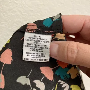 Urban Outfitters Kimchi Blue Black Floral Button Front Baby Doll Romper womens M thumbnail 10
