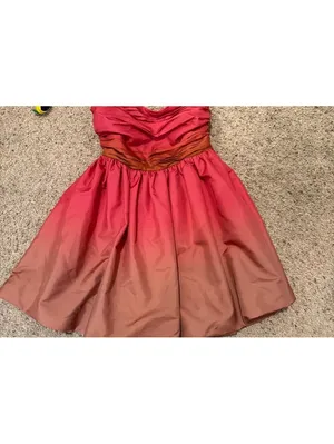 Anthropologie Vineet Bahl Strapless Gradient Pink to Brown Dress Size 2 thumbnail 2