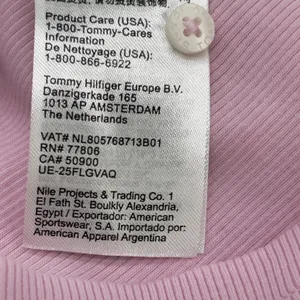 Tommy Jeans Crop Top Women‎ Medium Pink Ribbed Y2K Girly Preppy Ballet Pastel thumbnail 10