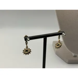 14K Gold Plated Stainless Steel Pink Crystal Necklace Earrings Ring Set NWOT thumbnail 5
