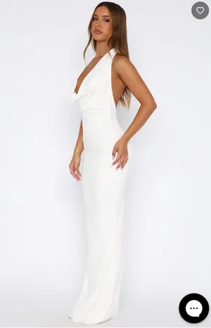 White Fox Boutique halter maxi dress white thumbnail 4