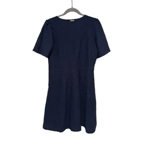 Michael Kors Navy Blue Embroidered Dress M thumbnail 9
