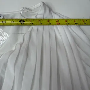 NEW Anthropologie Elegant White Endless Rose V-Neck Chiffon Romper size M thumbnail 6
