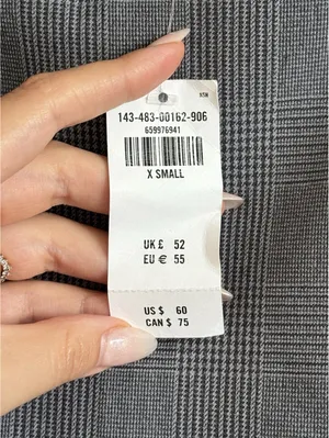 Abercrombie & Fitch Scarlett Mini Skort XS Gray Plaid High Rise Preppy thumbnail 6