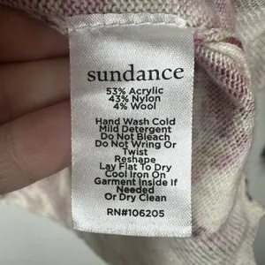 Sundance Purple Green Paisley Crew Neck Wool Blend Lightweight‎ Sweater Size XL thumbnail 6