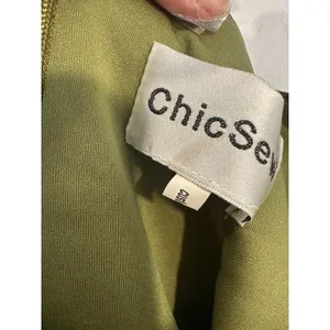 ChicSew Maxi Dress 12 Green Velvet Sleeveless Slit Formal Evening Gown Holiday thumbnail 5