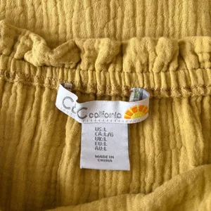 C&C California‎ Off Shoulder Blouse Long Sleeve Cotton Gauze Yellow Size Large thumbnail 3