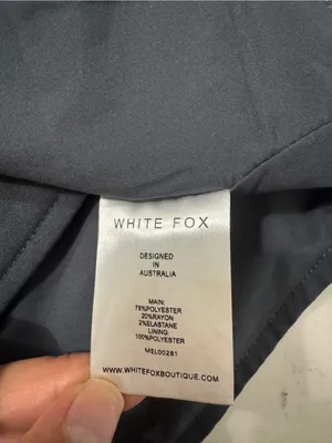 White Fox Gray Wrap Mini Skort XS Tie Waist Lined Chic thumbnail 8
