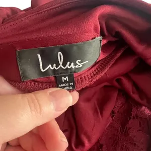 Lulus Crazy About You Burgundy Backless Lace‎ Maxi Dress Size Medium thumbnail 12