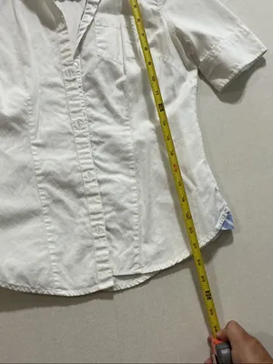 American Eagle Outfitters White Short-Sleeve Button-Down Shirt thumbnail 3